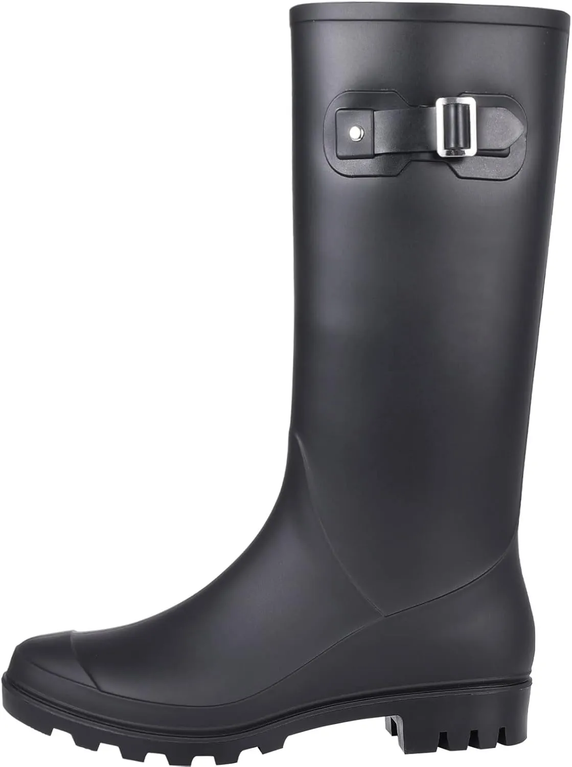 Evshine Women's Knee High Rain Boots - Narrow Calf - Fashion Waterproof Tall Rain Shoes