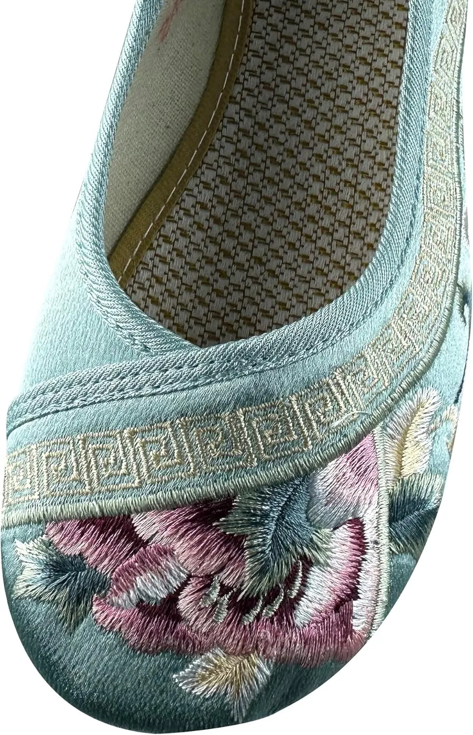 eYLun Women Embroidered Shoes Flats Floral Comfortable Ballet Flats Shoes Round Toe Mary Jane Shoes