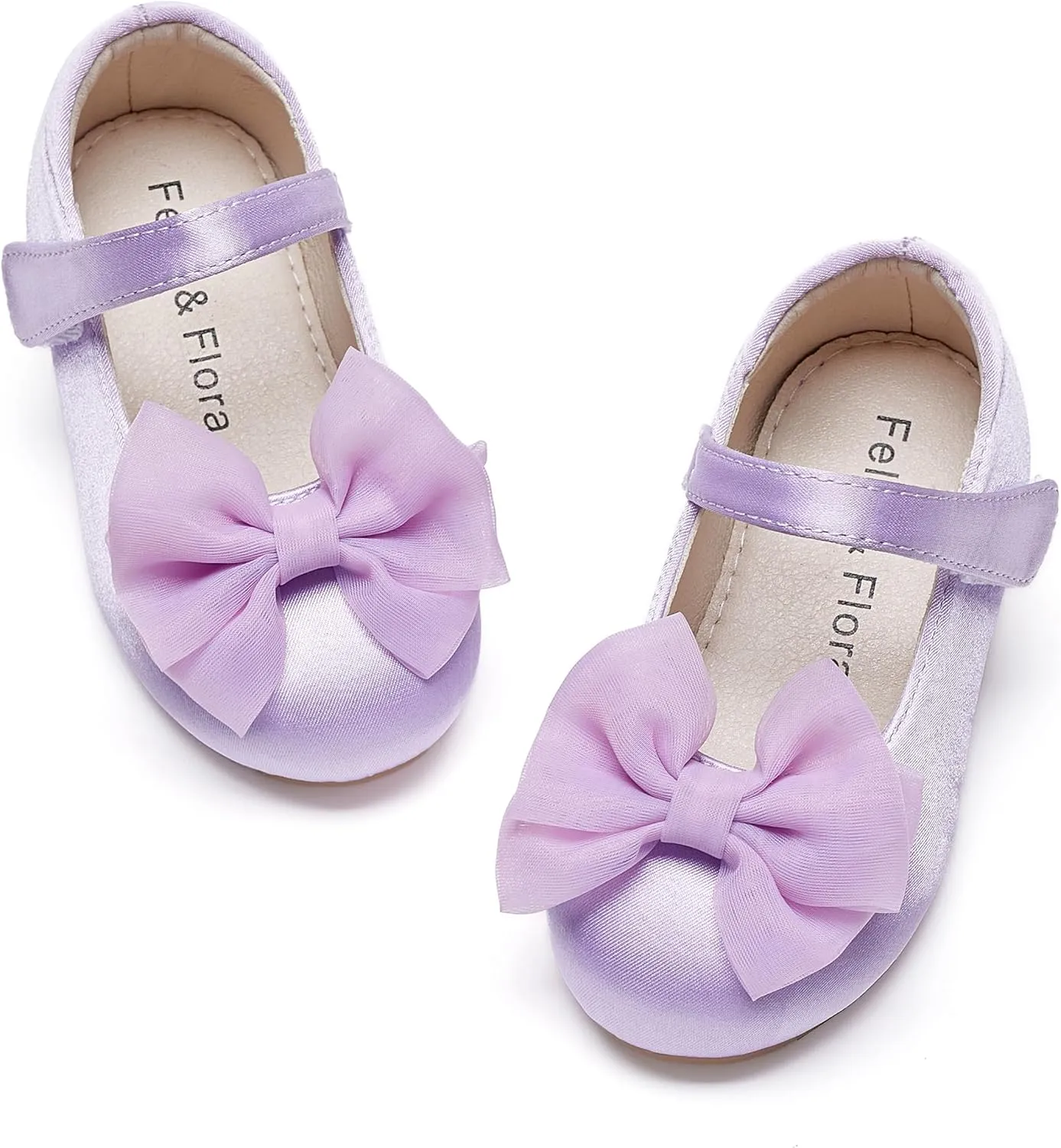 Felix & Flora Toddler Flower Girl Dress Shoes - Baby Girl Ballet Mary Jane Flats for Party School Wedding