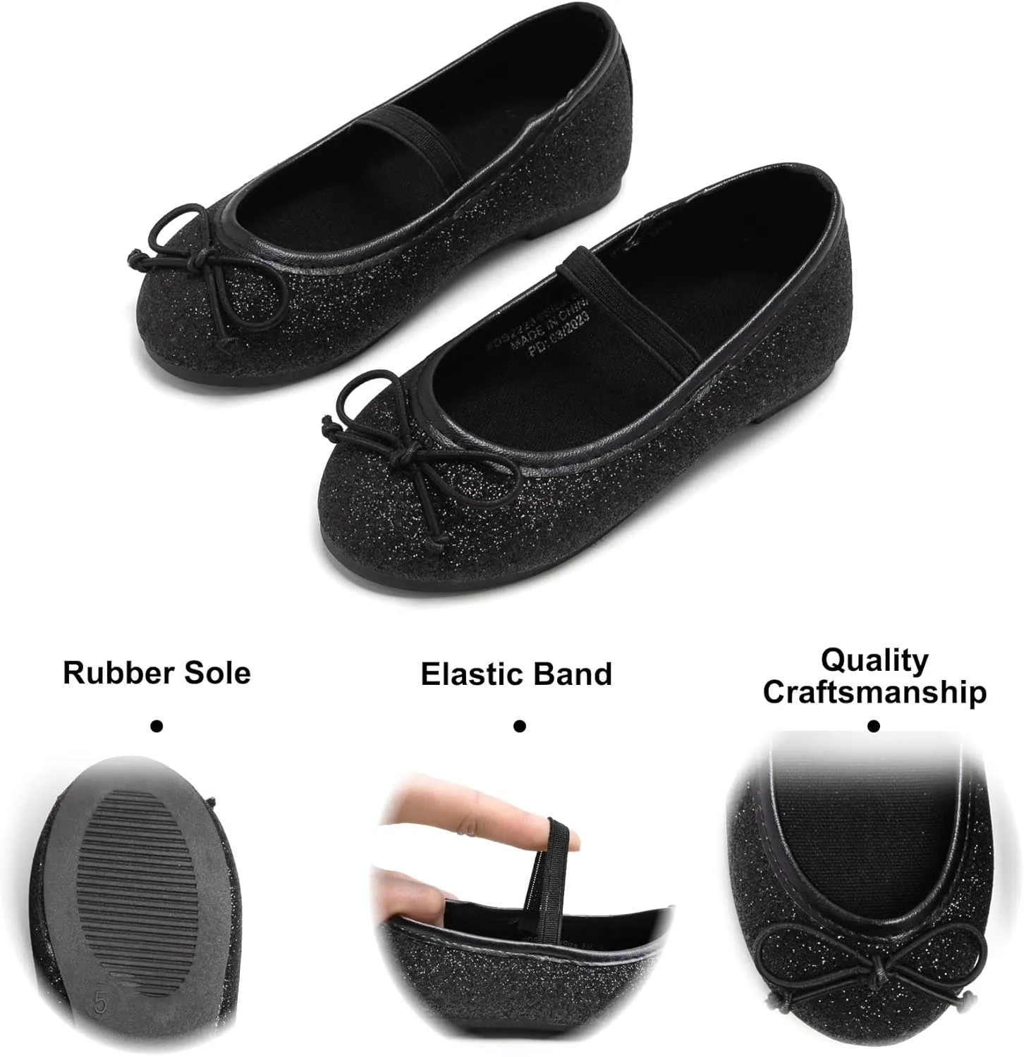 Felix & Flora Toddler Flower Girl Mary Jane Shoes - Little Girls Dress Flats Princess Wedding Party