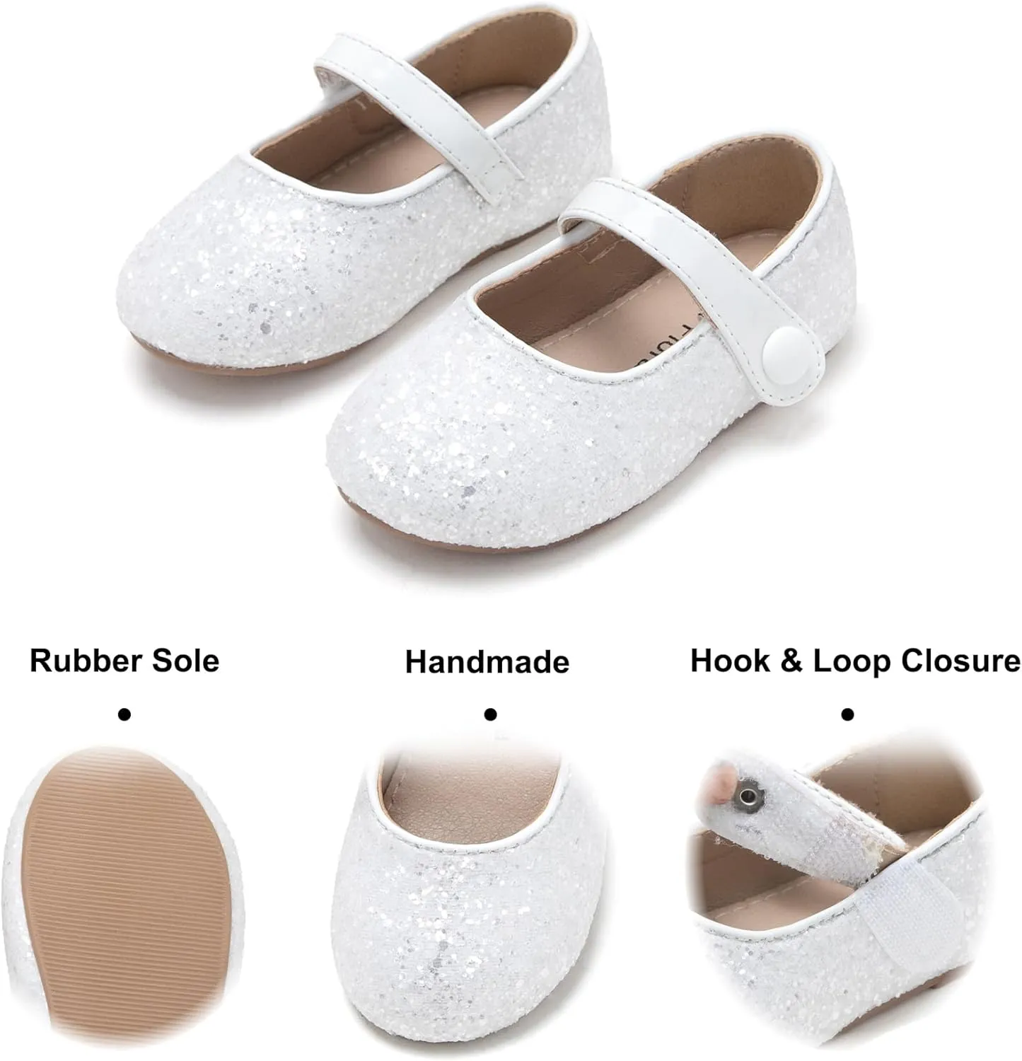 Felix & Flora Toddler Girl Dress Shoes - Flower Girl Ballet Mary Jane Flats Party School Wedding