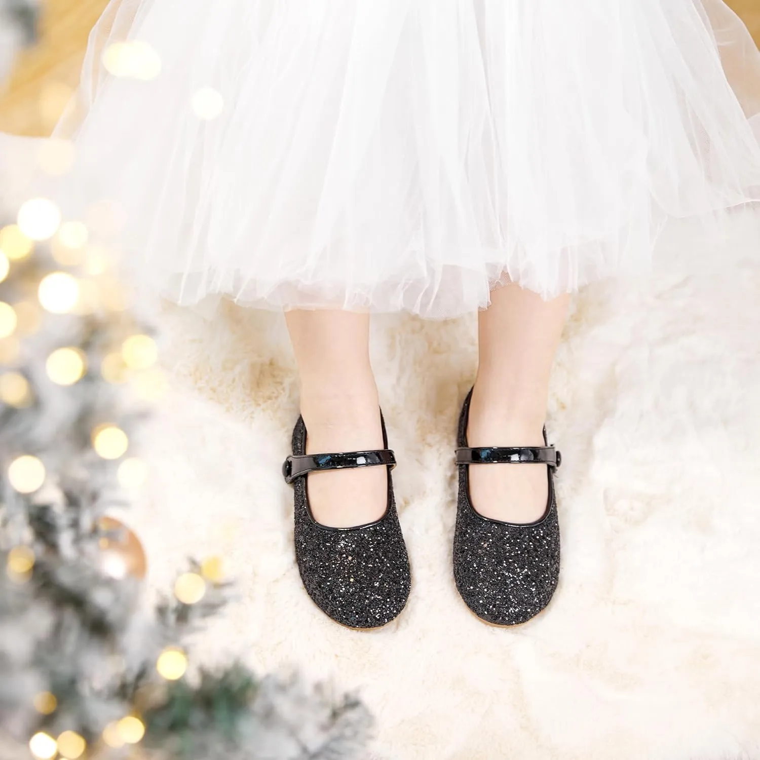Felix & Flora Toddler Girl Dress Shoes - Flower Girl Ballet Mary Jane Flats Party School Wedding