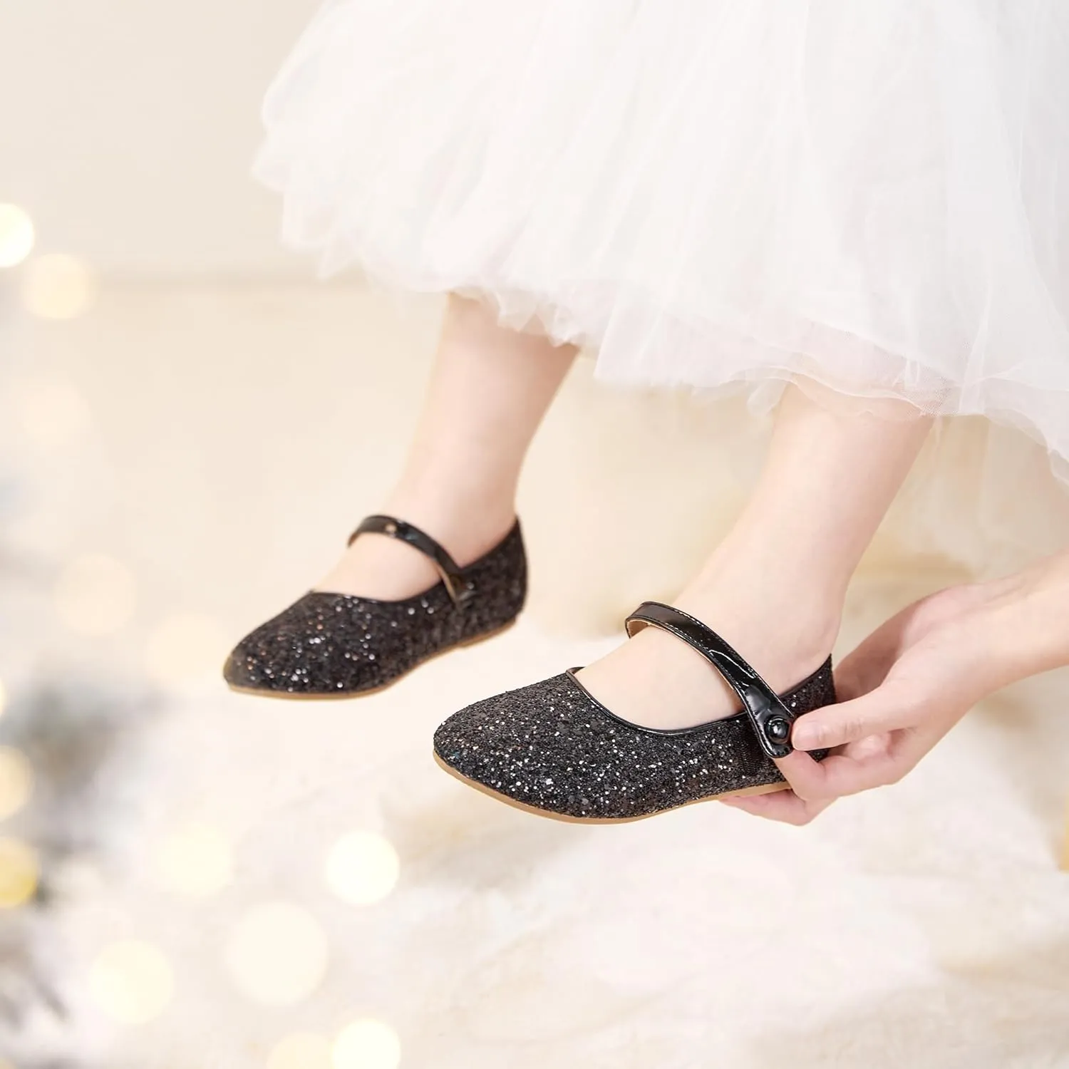 Felix & Flora Toddler Girl Dress Shoes - Flower Girl Ballet Mary Jane Flats Party School Wedding