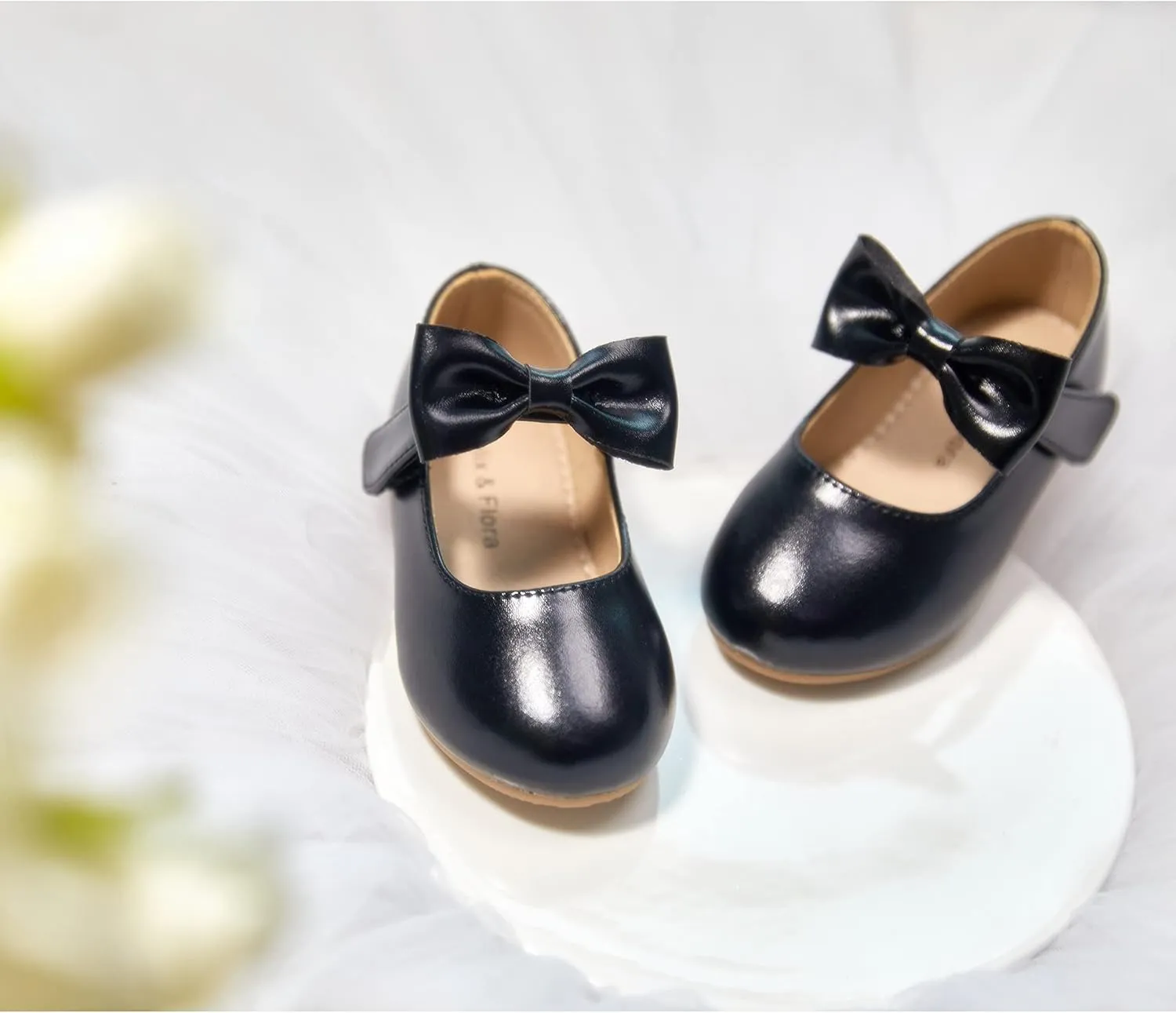 Felix & Flora Toddler Little Girls Dress Shoes - Flower Girls Mary Jane Flats Ballet Shoes Party Wedding