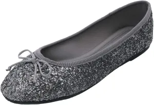FEVERSOLE Women's Macaroon Colorful Memory Foam Cushion Insock Patent Ballet Flat