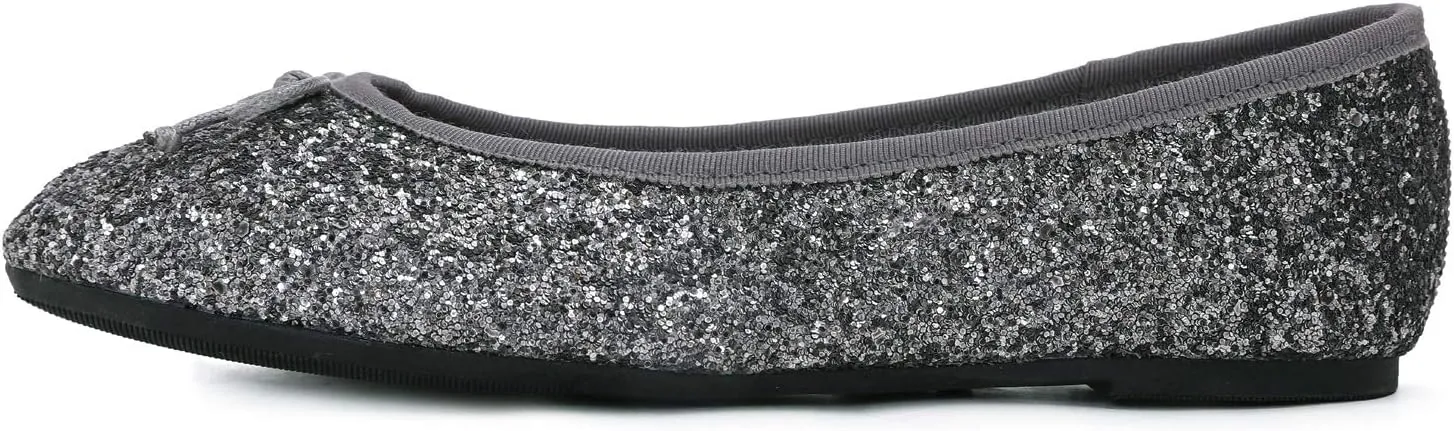FEVERSOLE Women's Macaroon Colorful Memory Foam Cushion Insock Patent Ballet Flat
