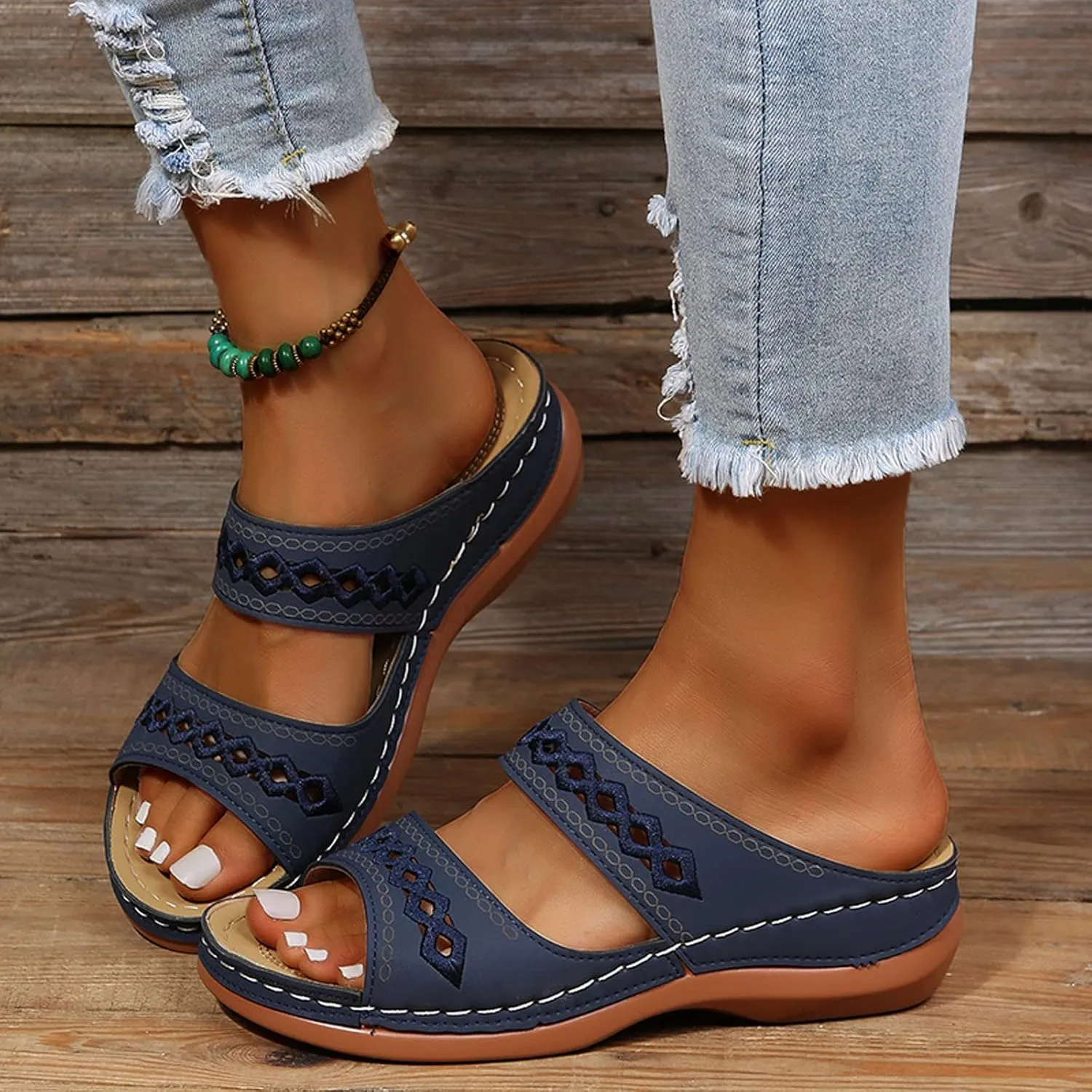 Flip Flops Arch Support Womens Platform Sandals Women Chunky Heel 2023 Sandals for Woman