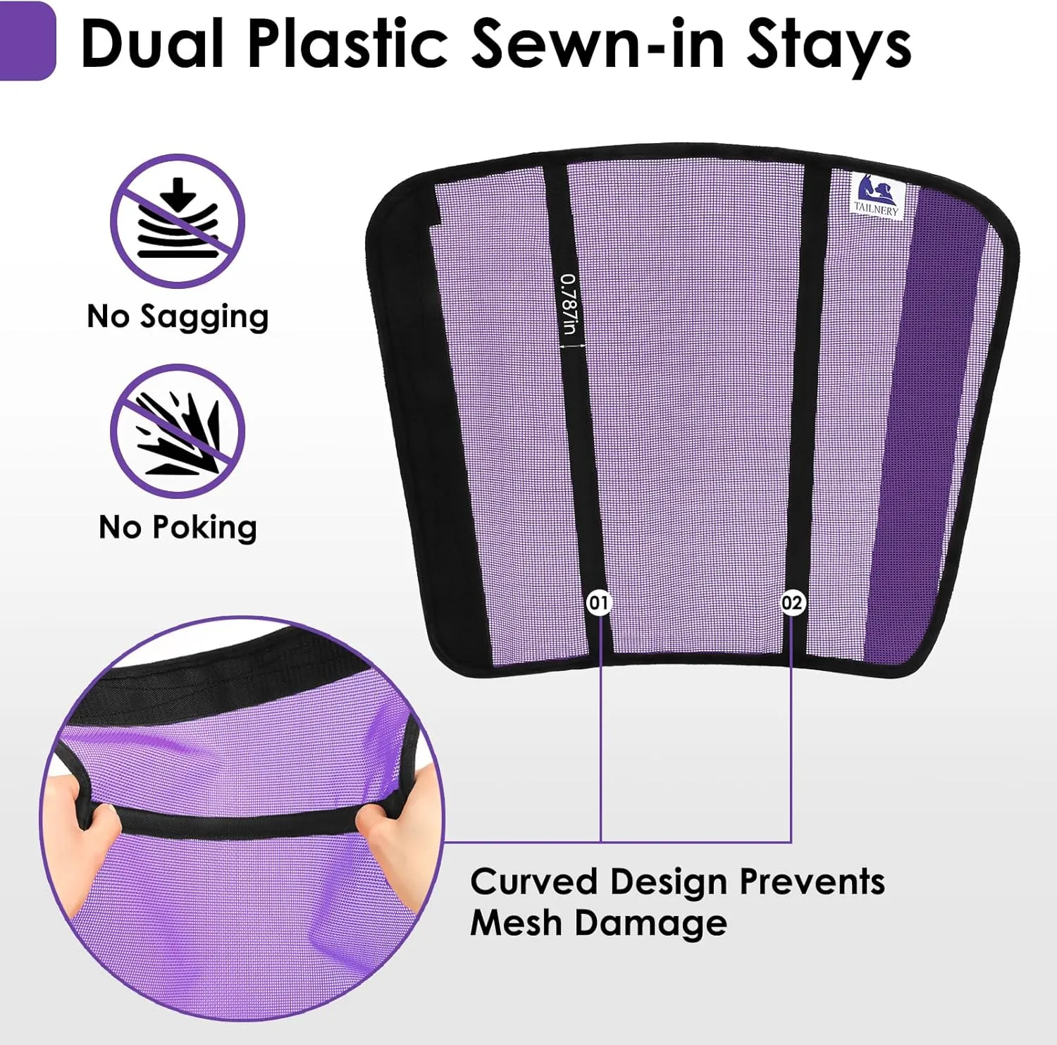 Fly Boots for Horses Set of 4 - Edge-Curved Design for Optimal Fit, Non-Sag Dual Stay System, Breathable Mesh for Comfort, Reduces Stomping & Fatigue (Medium to Large, Purple)