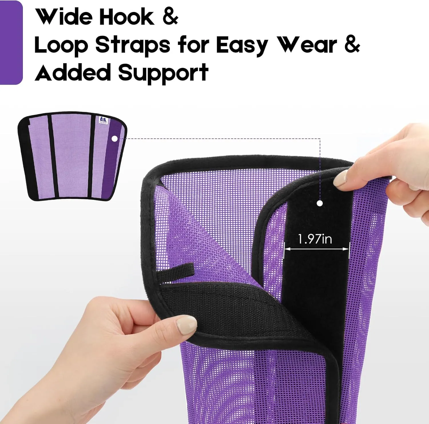 Fly Boots for Horses Set of 4 - Edge-Curved Design for Optimal Fit, Non-Sag Dual Stay System, Breathable Mesh for Comfort, Reduces Stomping & Fatigue (Medium to Large, Purple)
