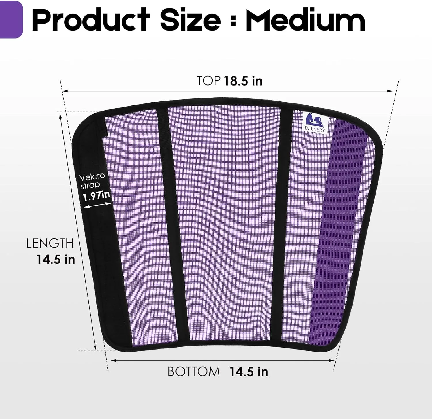 Fly Boots for Horses Set of 4 - Edge-Curved Design for Optimal Fit, Non-Sag Dual Stay System, Breathable Mesh for Comfort, Reduces Stomping & Fatigue (Medium to Large, Purple)