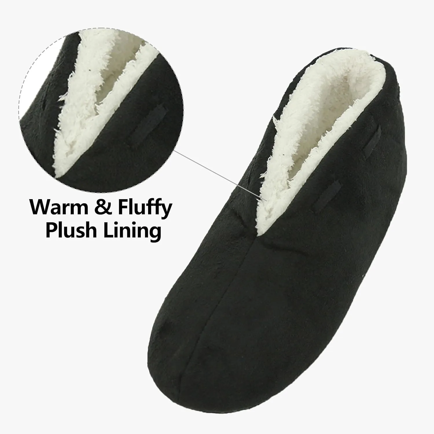 Forfoot Women's Bootie Slippers Plush Non Slip Slip on Indoor Boots House Shoes