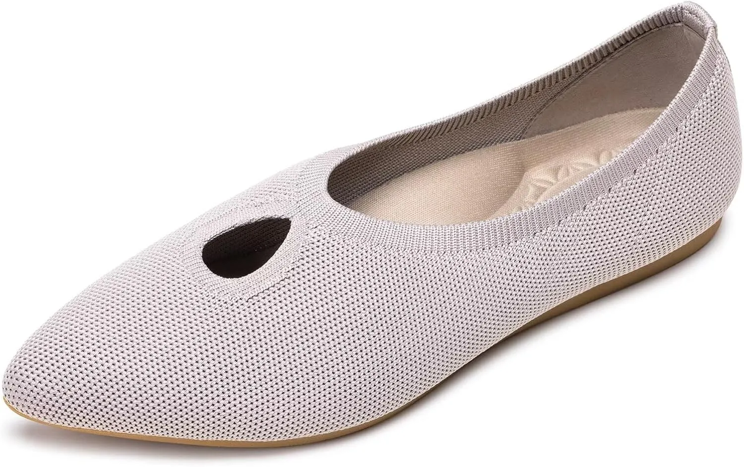 Frank Mully Women's Ballet Flats Teardrop Upper Pointed Toe Lightweight Flats for Women Comfortable Slip on Flats for Work Wedding Office