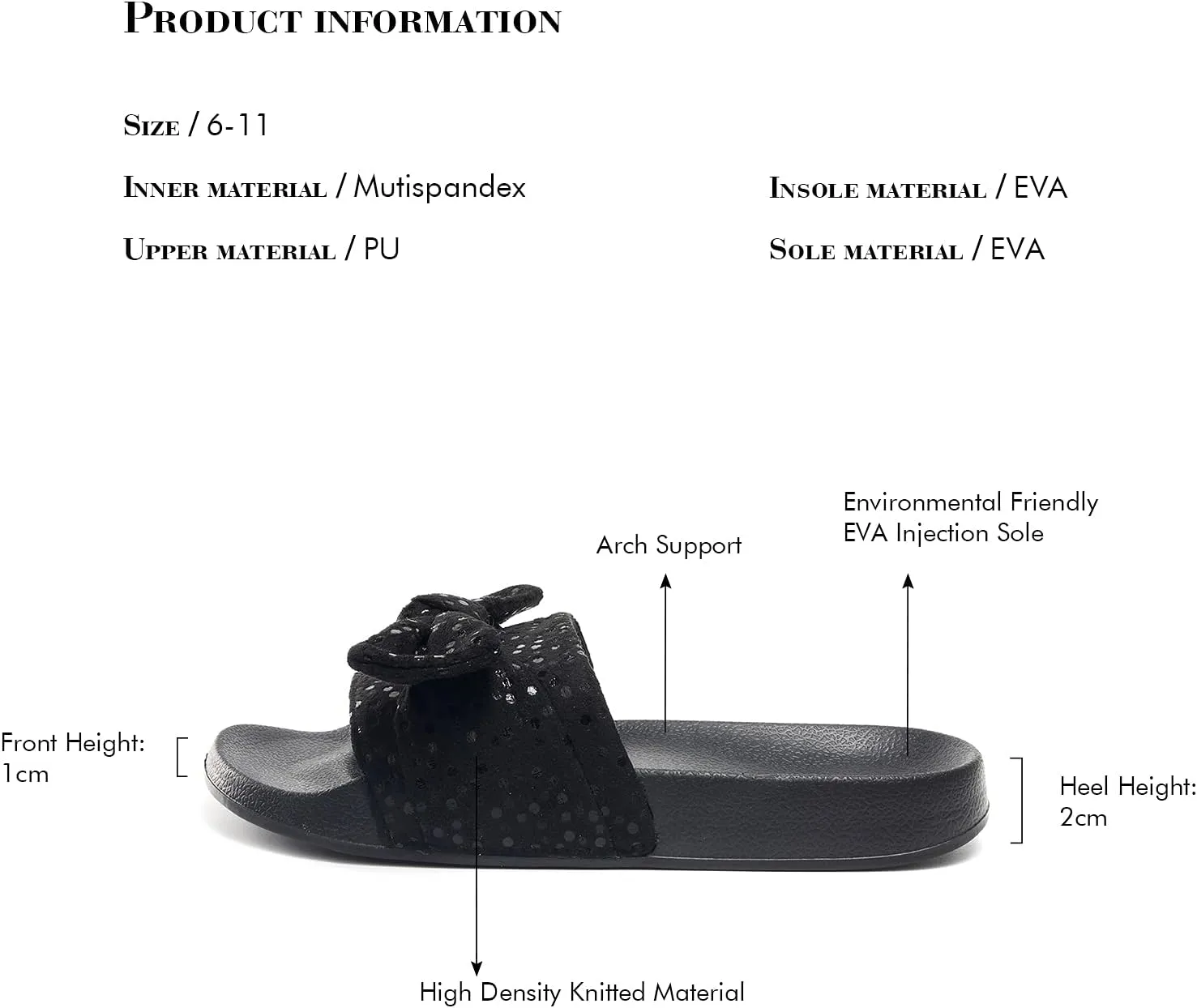 FUNKYMONKEY Women's Slides Sandals Bowknot Beach Casual Comfort Slippers