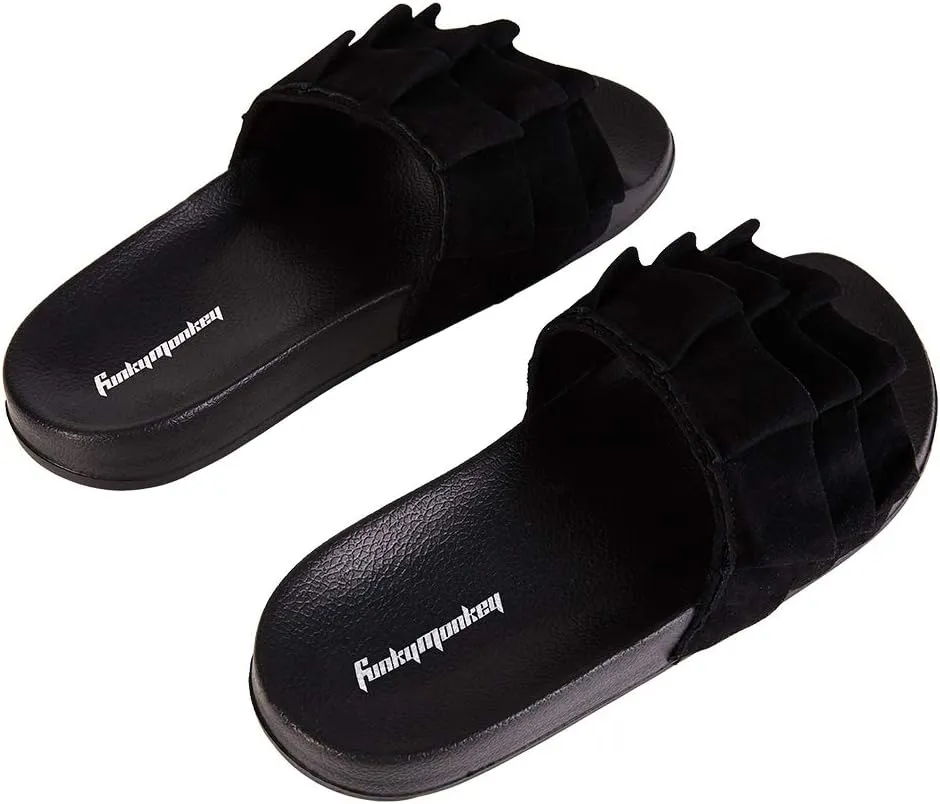 FUNKYMONKEY Women's Slides Sandals Bowknot Beach Casual Comfort Slippers