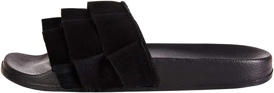 FUNKYMONKEY Women's Slides Sandals Bowknot Beach Casual Comfort Slippers
