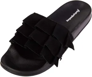 FUNKYMONKEY Women's Slides Sandals Bowknot Beach Casual Comfort Slippers