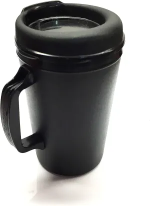 GAMA Electronics Thermoserv 20oz Insulated Travel Mug Classic Gas Station Design (Black)
