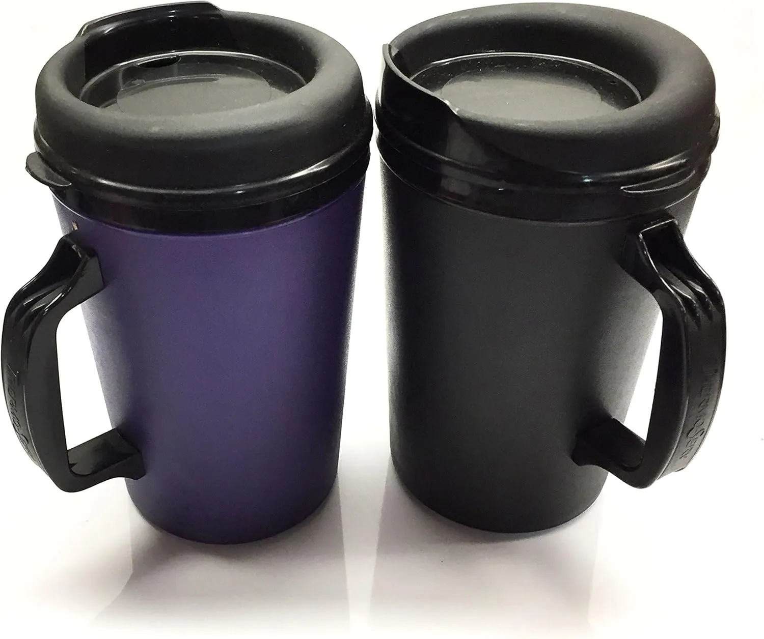 GAMA Electronics Thermoserv 20oz Insulated Travel Mug Classic Gas Station Design (Black/Purple 2 Pack)