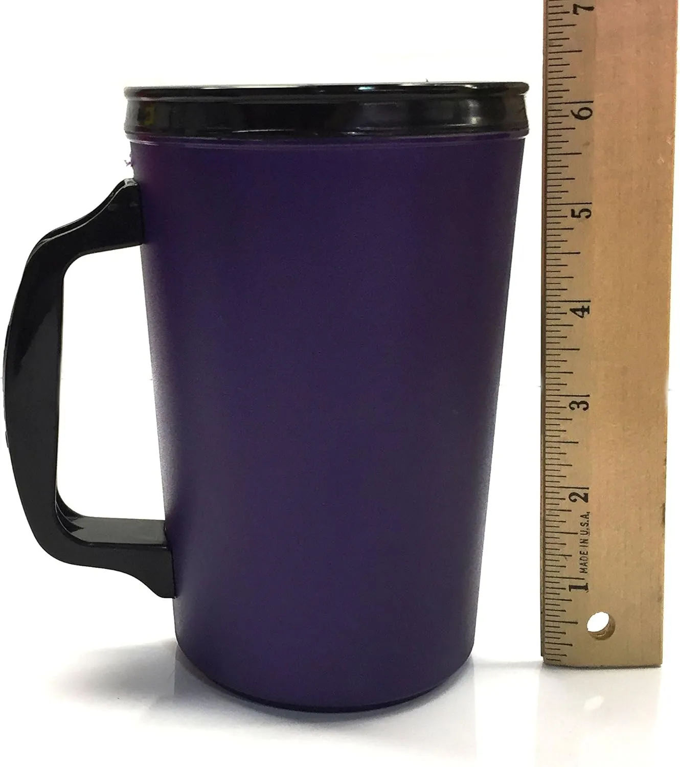 GAMA Electronics Thermoserv 20oz Insulated Travel Mug Classic Gas Station Design (Black/Purple 2 Pack)