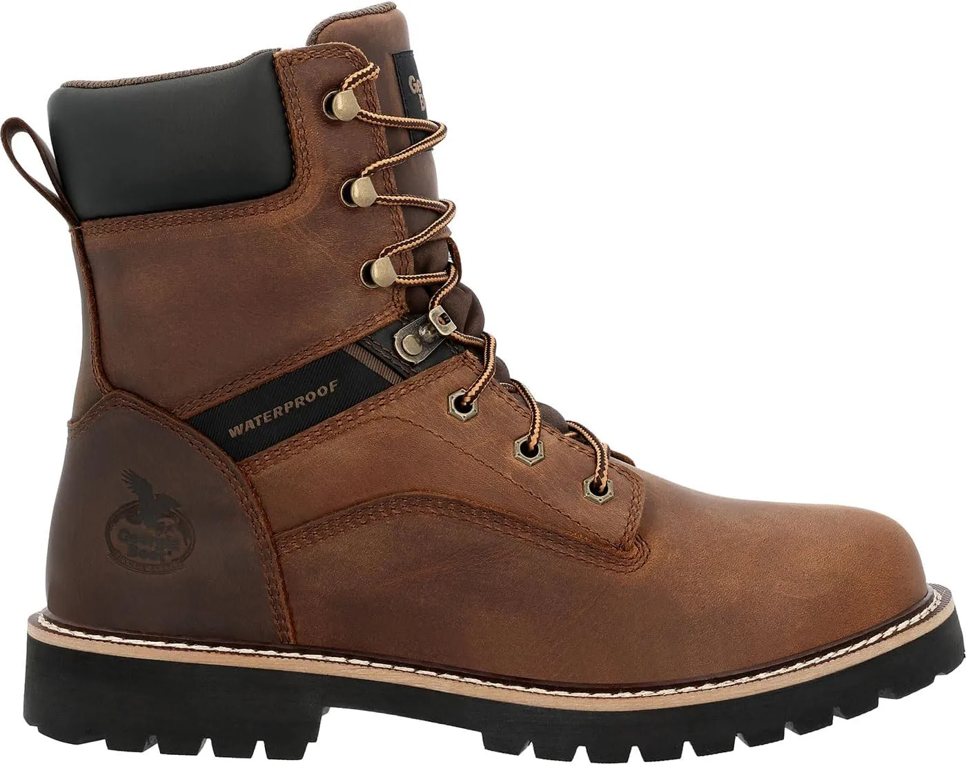 Georgia Boot Mens Core 37 8 Inch Waterproof Steel Toe Work/Duty - Brown