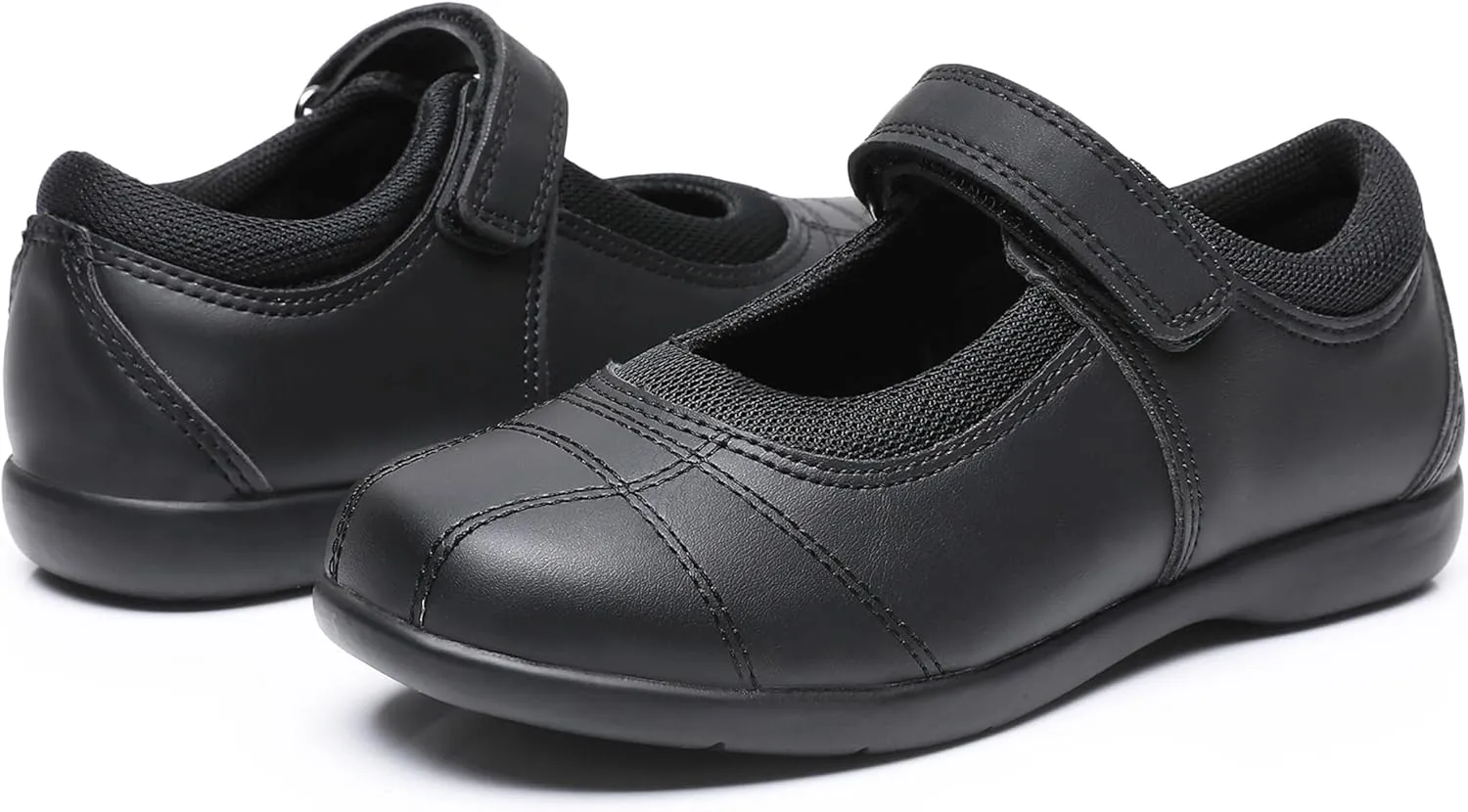 Girls Mary Jane Shoes, School Uniform Black Flat Dress Shoes(Toddler/Little Kid/Big Kid)