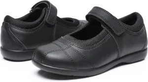 Girls Mary Jane Shoes, School Uniform Black Flat Dress Shoes(Toddler/Little Kid/Big Kid)