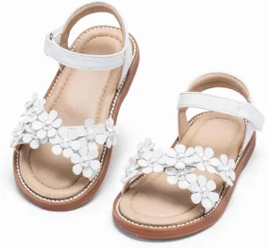 Girl's Open Toe Summer Sequined Princess Flat Simple Shiny Sandals