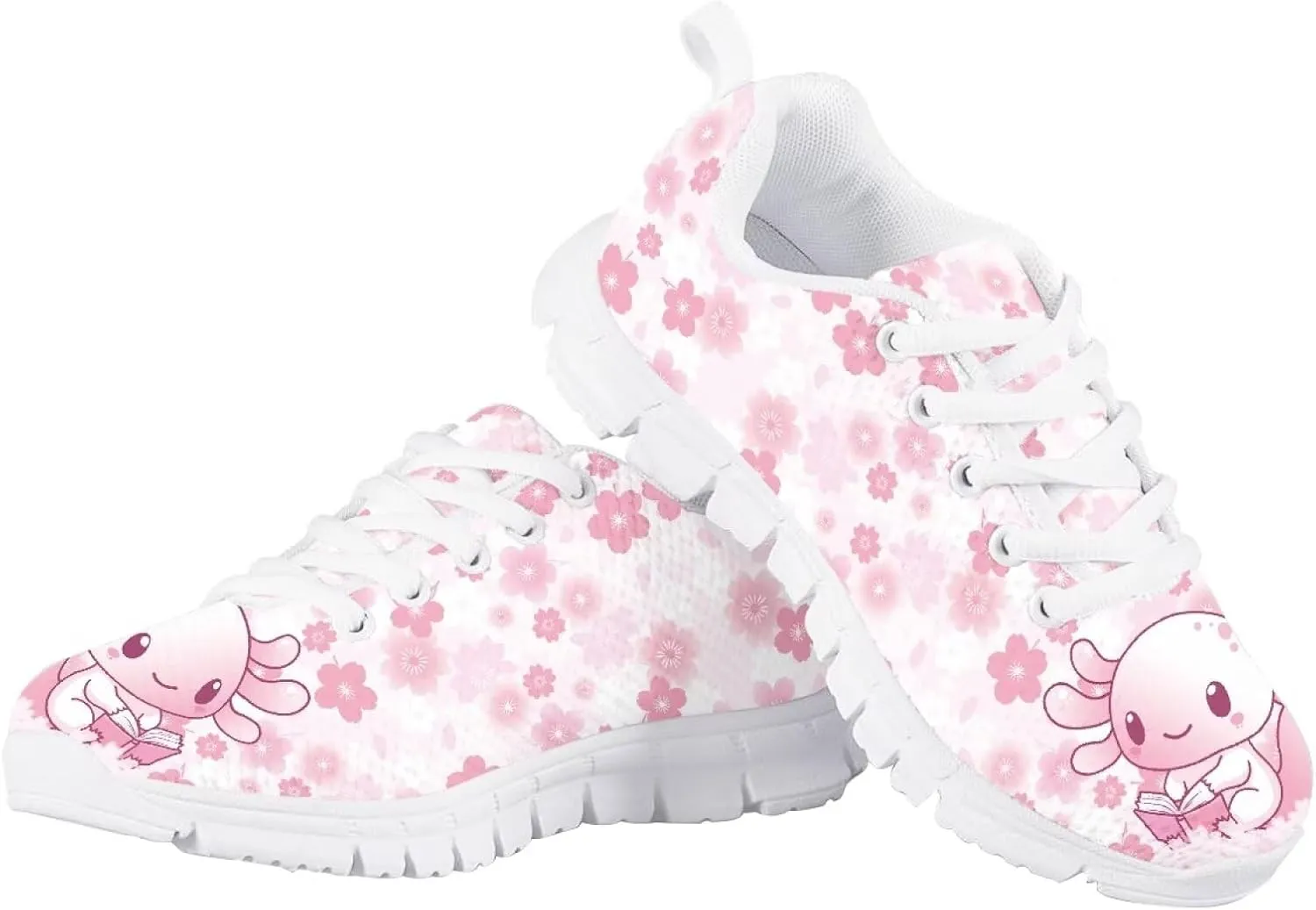 GOSTONG Girls Running Sneakers for School Breathable Mesh Outdoor Sports Sneaker Non Slip Walking Shoes Little Kids 11-13 Big Kid 1-5 White Sole