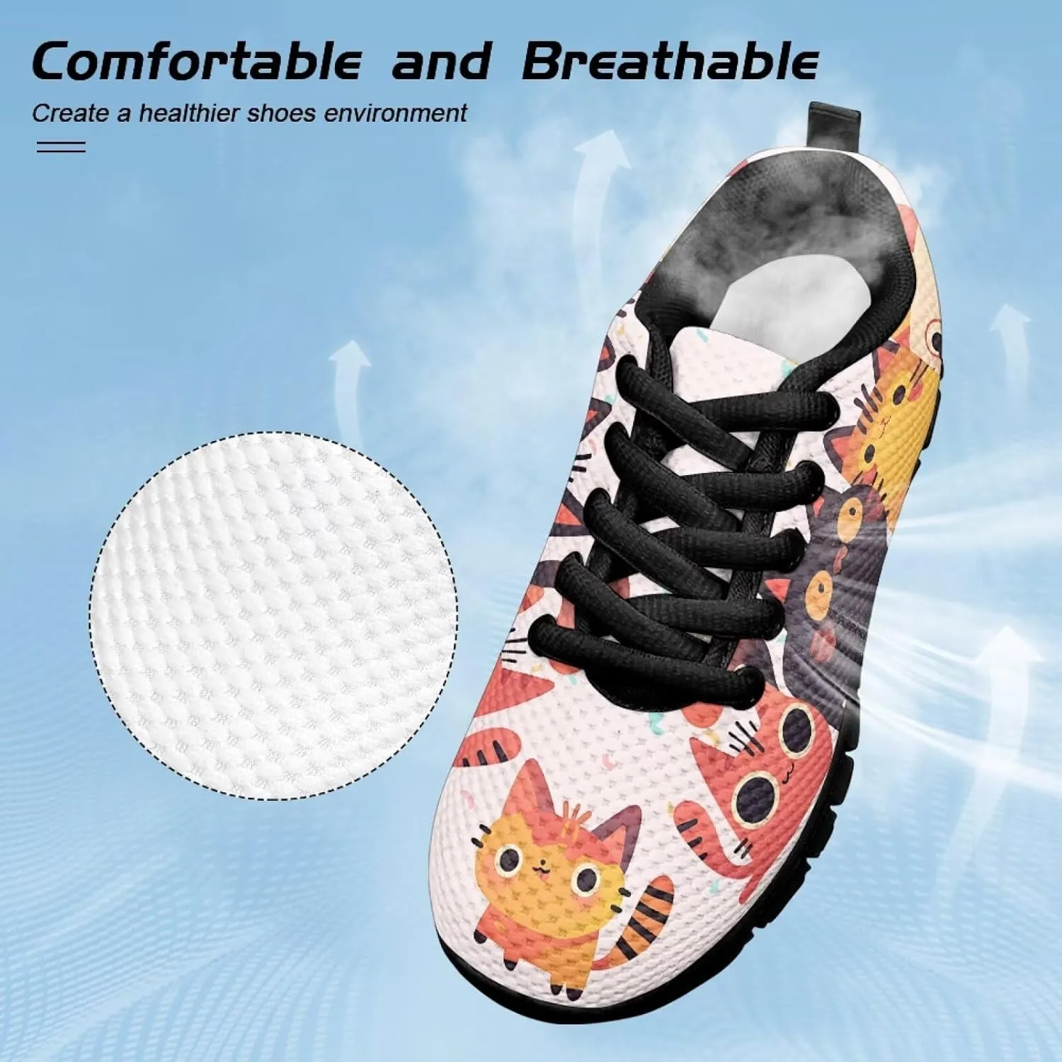 GOSTONG Girls Running Sneakers for School Breathable Mesh Outdoor Sports Sneaker Non Slip Walking Shoes Little Kids 11-13 Big Kid 1-5 White Sole