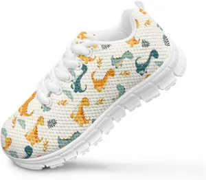 GOSTONG Girls Running Sneakers for School Breathable Mesh Outdoor Sports Sneaker Non Slip Walking Shoes Little Kids 11-13 Big Kid 1-5 White Sole