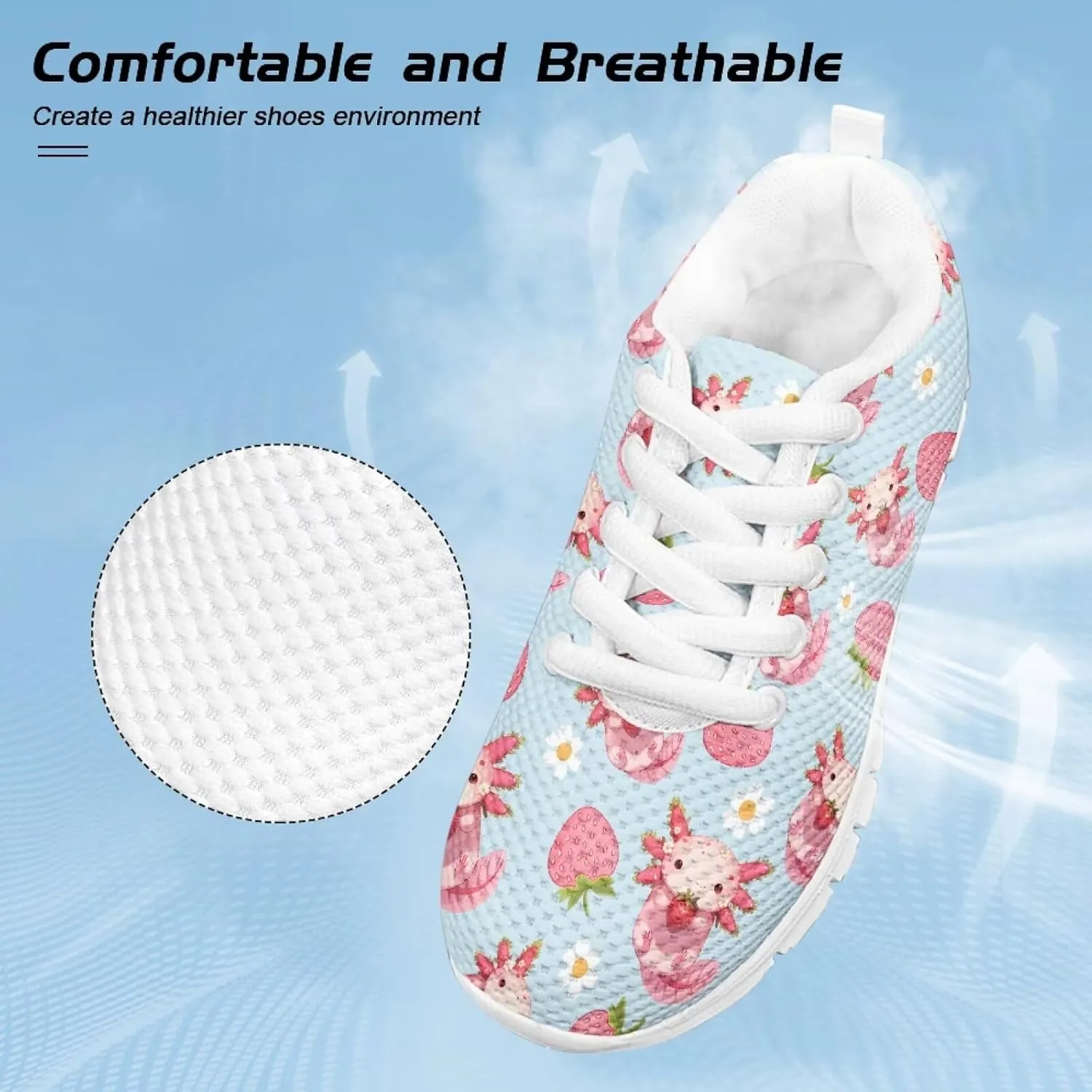 GOSTONG Girls Running Sneakers for School Breathable Mesh Outdoor Sports Sneaker Non Slip Walking Shoes Little Kids 11-13 Big Kid 1-5 White Sole