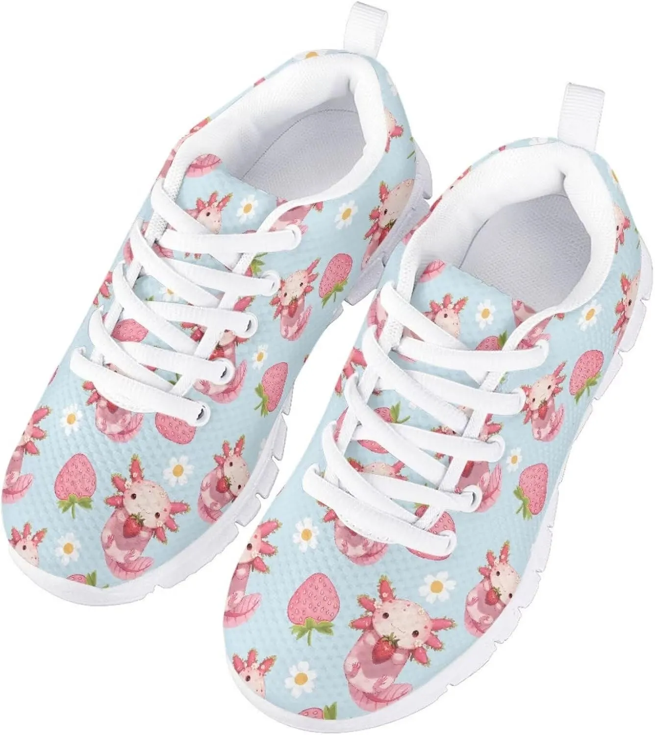 GOSTONG Girls Running Sneakers for School Breathable Mesh Outdoor Sports Sneaker Non Slip Walking Shoes Little Kids 11-13 Big Kid 1-5 White Sole