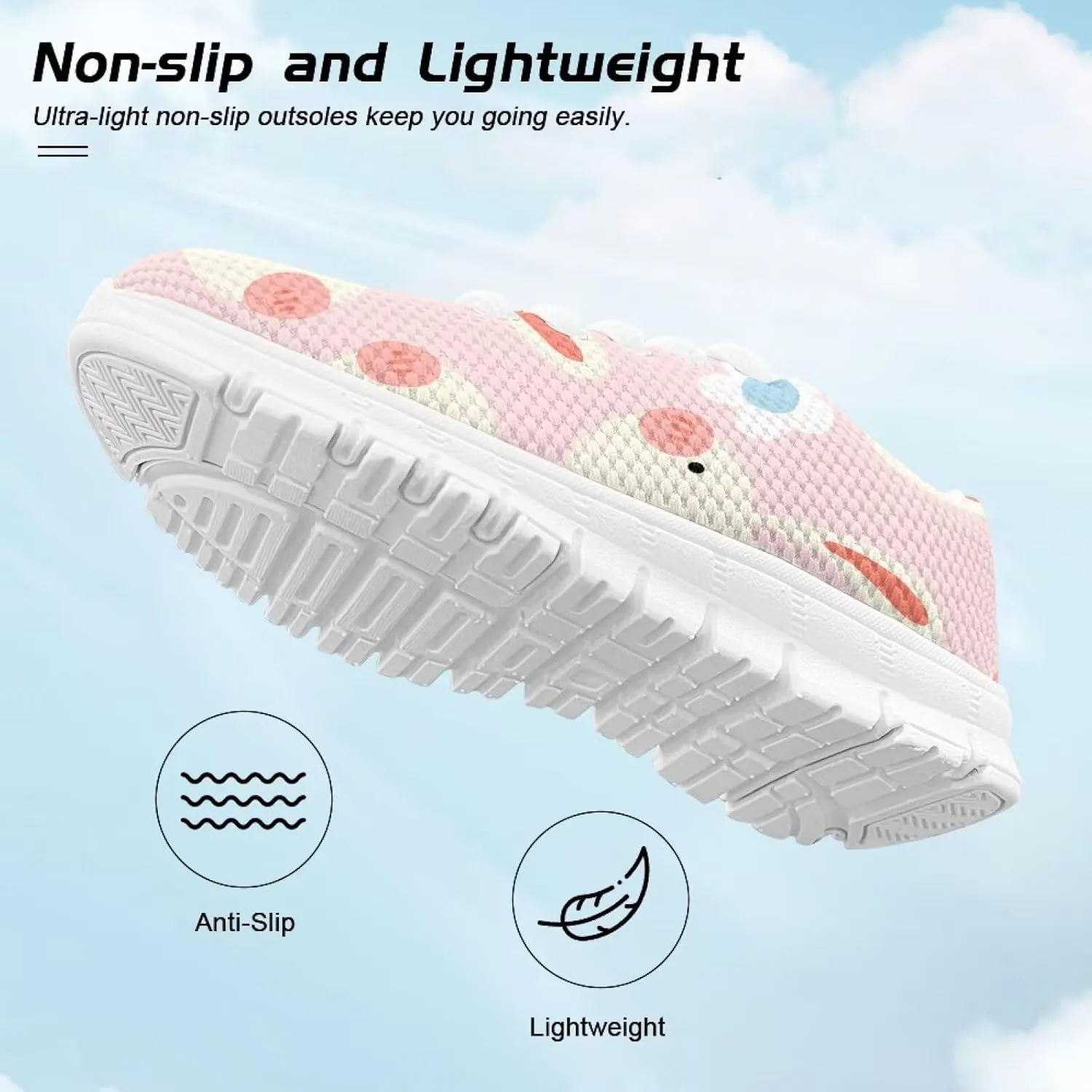 GOSTONG Girls Running Sneakers for School Breathable Mesh Outdoor Sports Sneaker Non Slip Walking Shoes Little Kids 11-13 Big Kid 1-5 White Sole