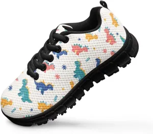 GOSTONG Girls Tennis Shoes Breathable Mesh Sports Sneaker Non Slip Sole for Running Walking Little/Big Kids White Sole Size 11-5