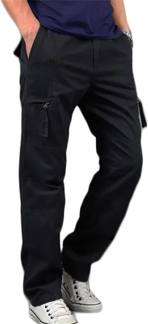 GPCHAN Men's Cargo Pants with Pockets Hiking Sweatpants Casual Athletic Jogger Sports Outdoor Trousers Relaxed Fit