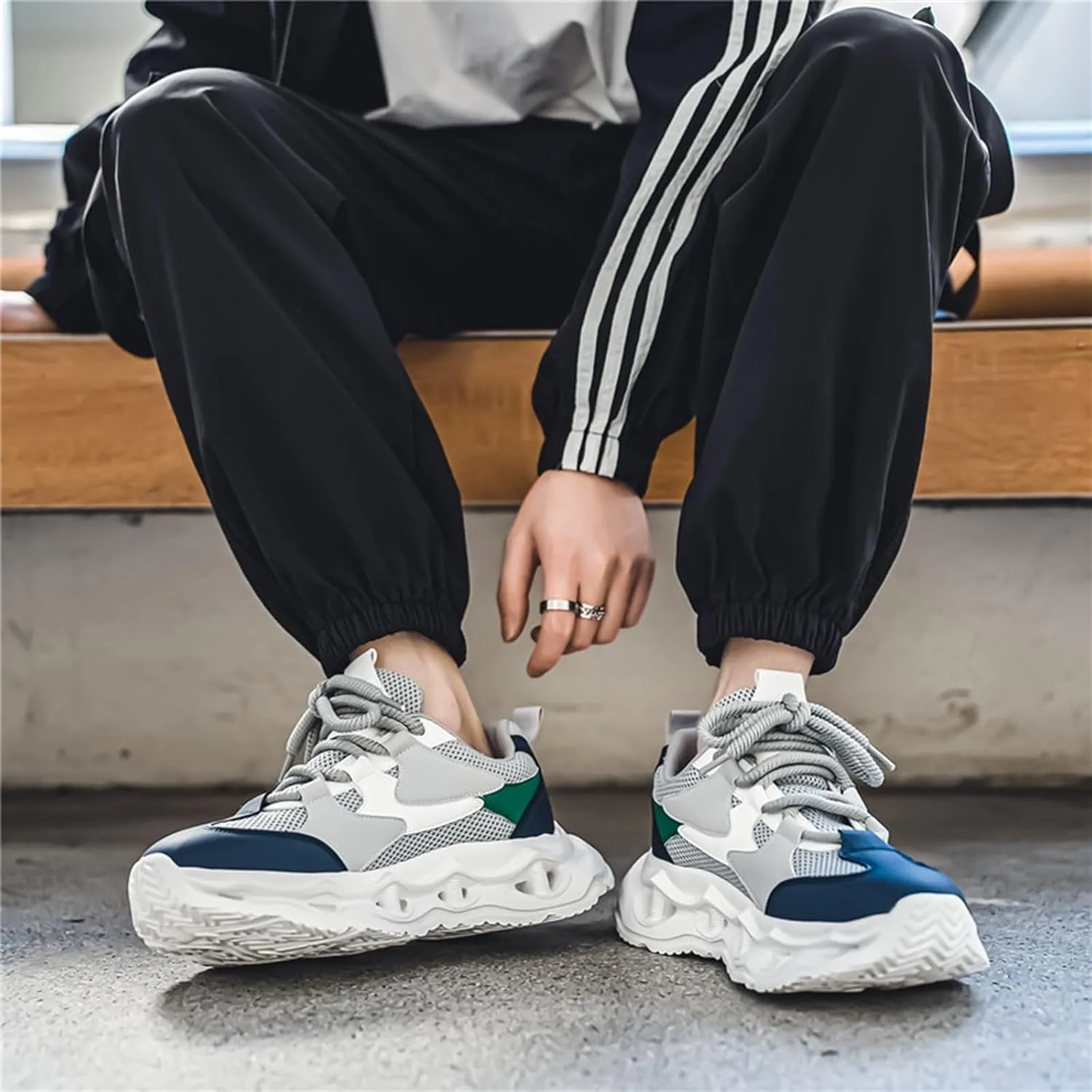 GSIGUL Men's Running Shoes Tennis Walking Shoes Athletic Gym Casual Shoes Fashion Sneakers for Men