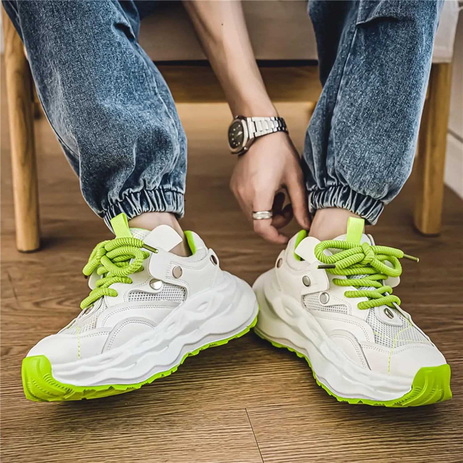 GSIGUL Men's Running Shoes Tennis Walking Shoes Athletic Gym Casual Shoes Fashion Sneakers for Men
