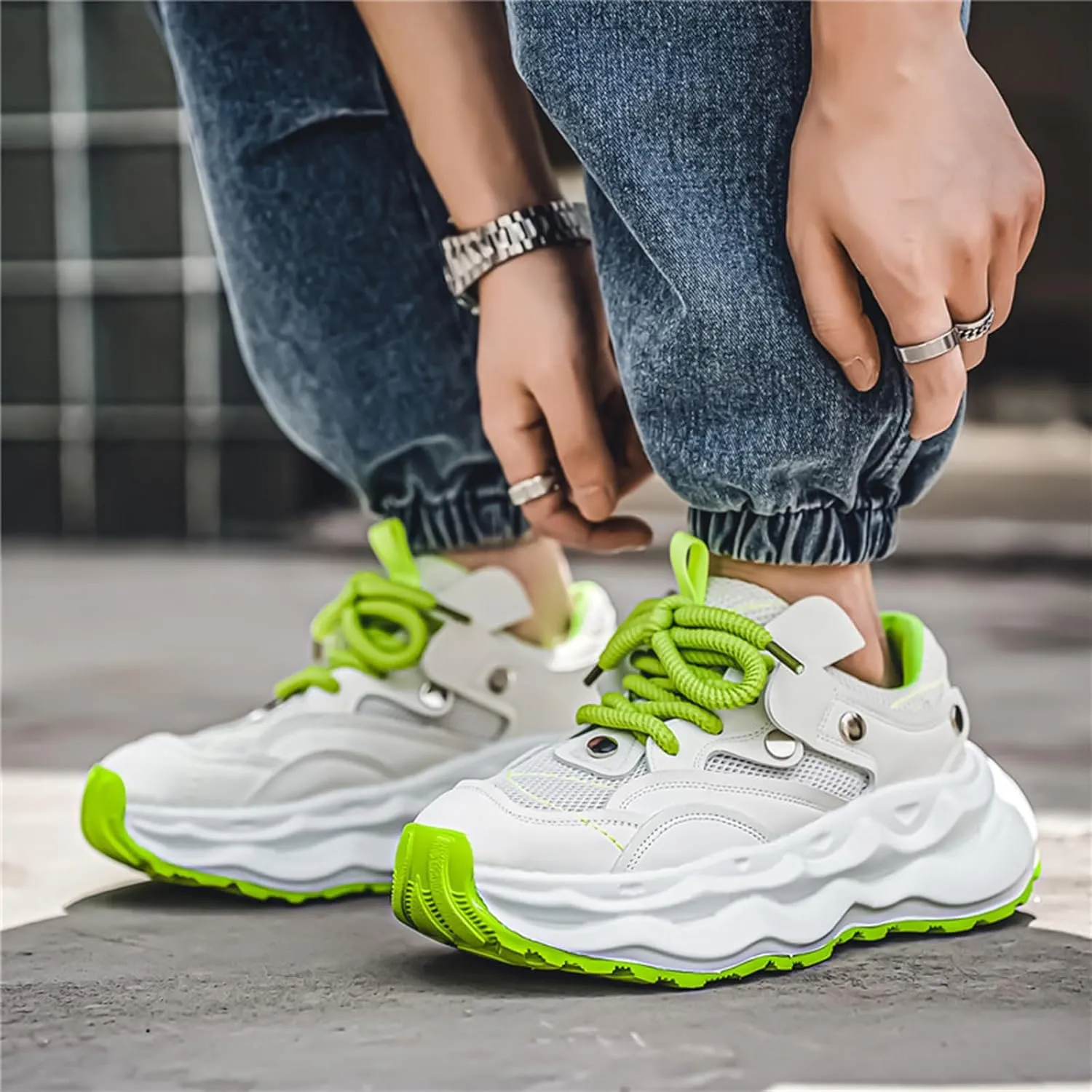 GSIGUL Men's Running Shoes Tennis Walking Shoes Athletic Gym Casual Shoes Fashion Sneakers for Men