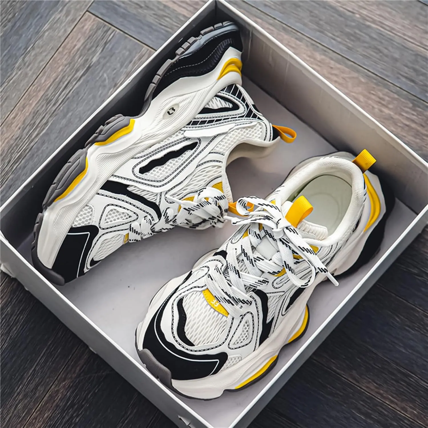 GSIGUL Men's Running Shoes Tennis Walking Shoes Athletic Gym Casual Shoes Fashion Sneakers for Men
