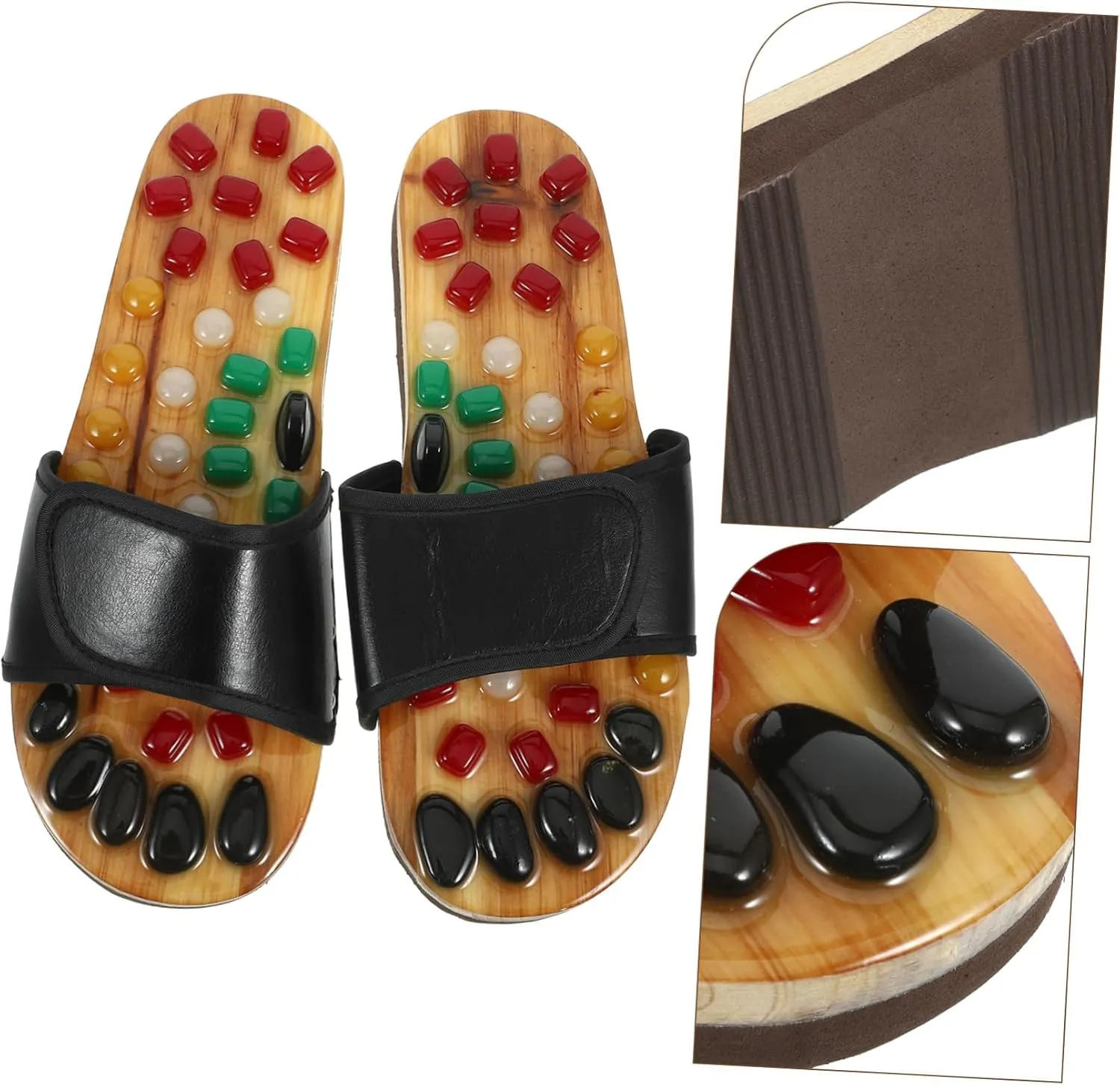 Health Massage Shoes Foot Massage Slippers for Women Cobblestone Sandals Size 43-44
