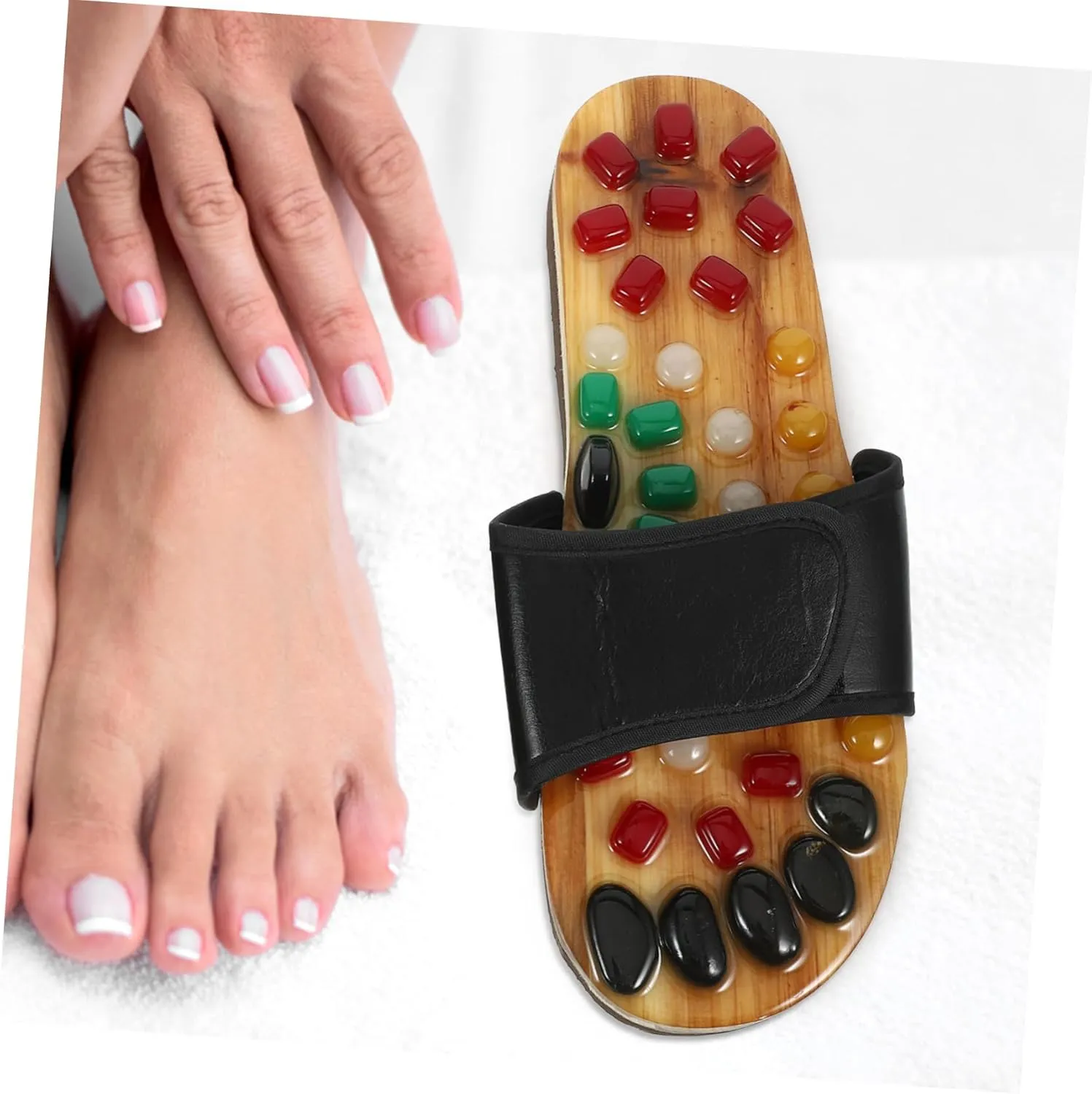 Health Massage Shoes Foot Massage Slippers for Women Cobblestone Sandals Size 43-44