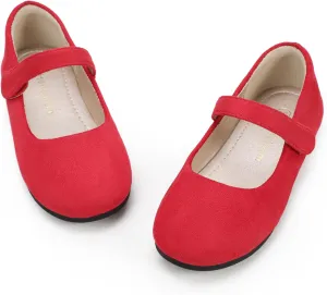 Hehainom Toddler Girls Flats Mary Jane Flower Girl Dress Shoes School Wedding Party Shoes