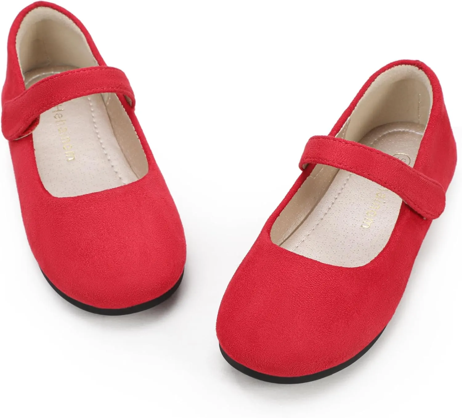 Hehainom Toddler Girls Flats Mary Jane Flower Girl Dress Shoes School Wedding Party Shoes