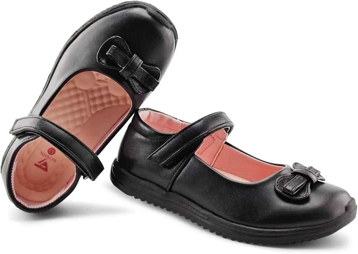 JABASIC Girls School Shoes Kids Dress Mary Jane Flats