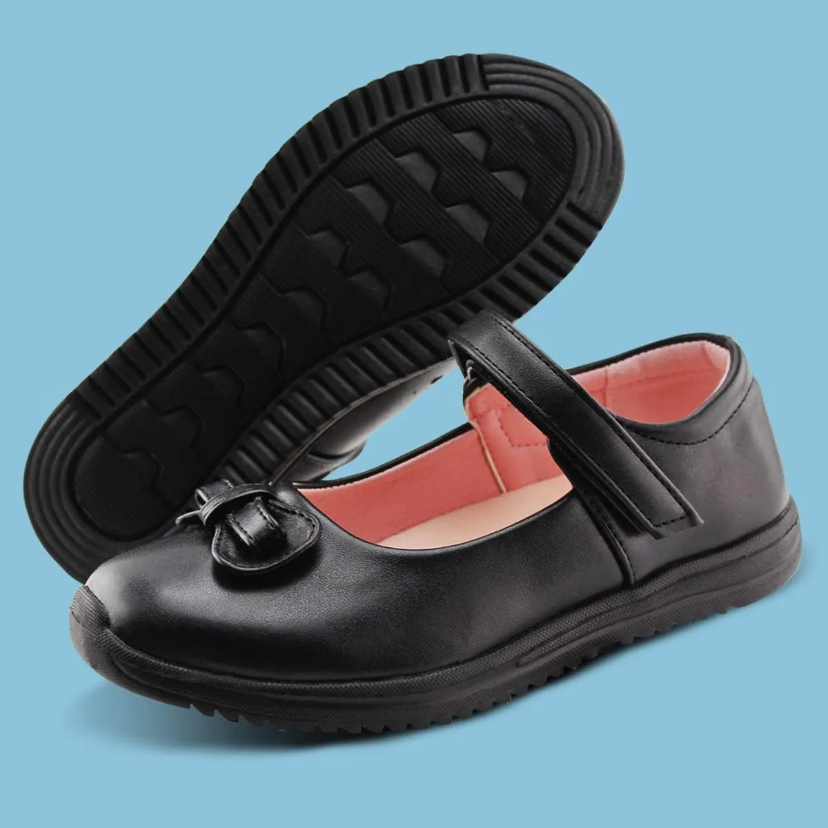 JABASIC Girls School Shoes Kids Dress Mary Jane Flats