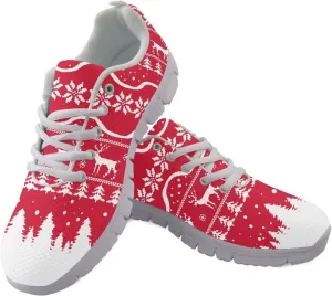 Jeiento Christmas Sneakers for Women,Womens Christmas Shoes Tennis Shoes,Holiday Shoes for Women