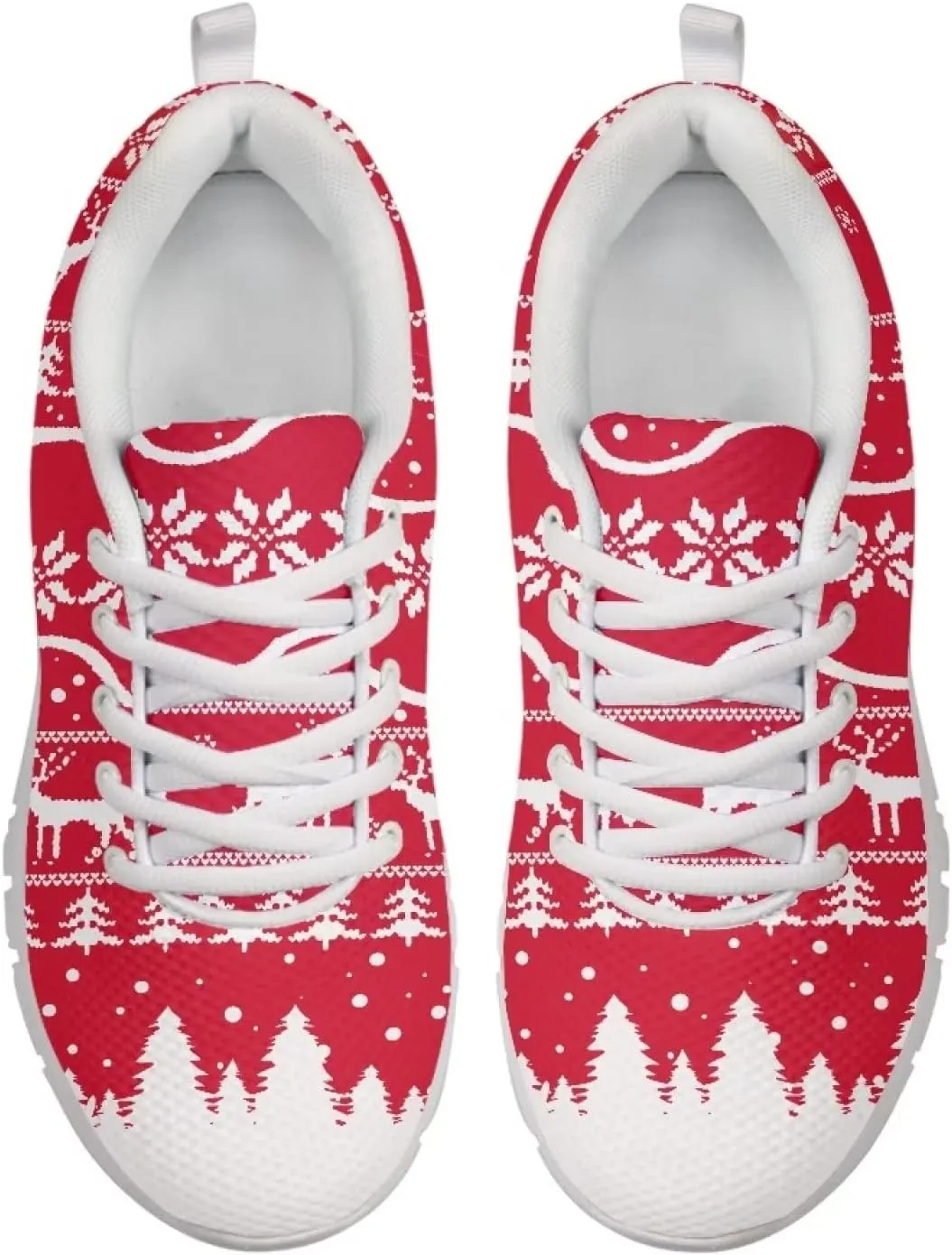 Jeiento Christmas Sneakers for Women,Womens Christmas Shoes Tennis Shoes,Holiday Shoes for Women