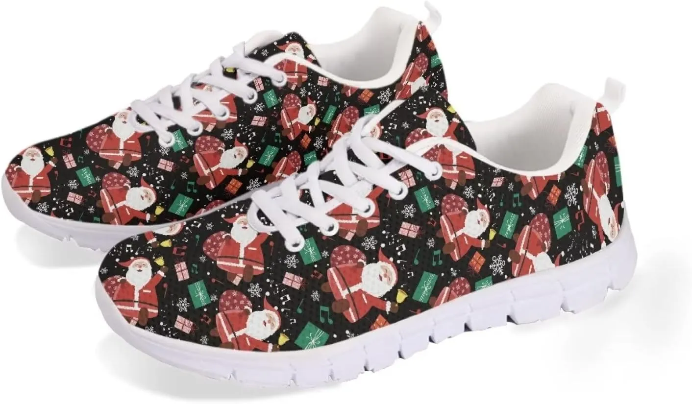 Jeiento Christmas Sneakers for Women,Womens Christmas Shoes Tennis Shoes,Holiday Shoes for Women