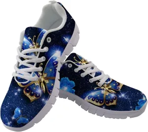 Jeiento Women Trainers Sports Running Shoes Causal Travel Walking Flat Shoe Lace-up Breathable for Lady Teenager Girls