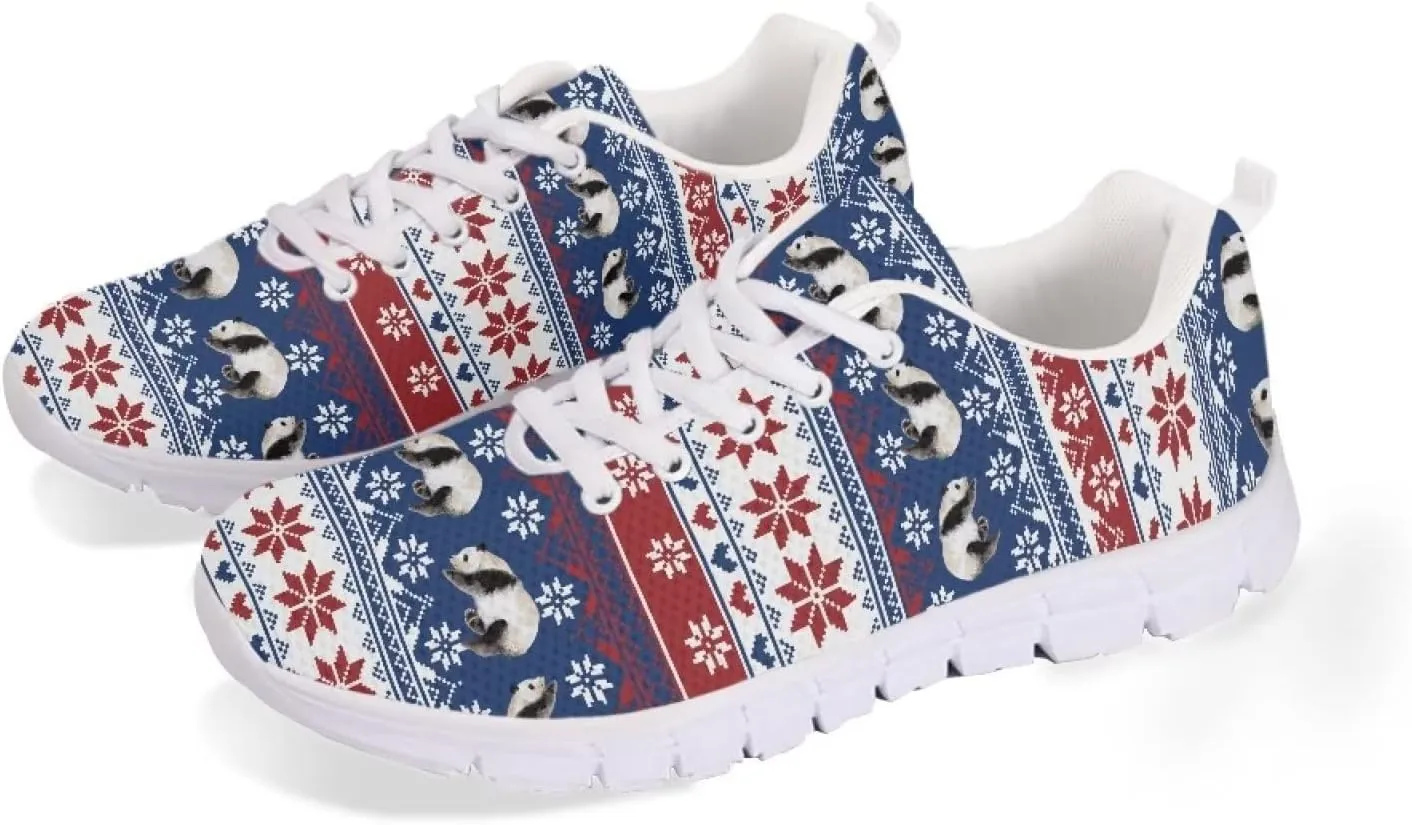 Jeiento Womens Walking Sneakers Tennis Shoes - Flag Shoes Breathable Comfortable Non Slip Athletic Running Jogging Gym Workout Casual Sport Shoe
